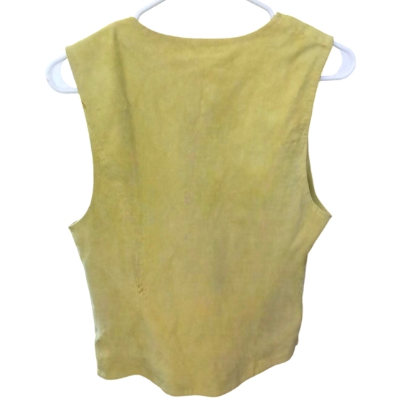 Understated Leather Kerri Suede Bow Vest in Sunny Lime XS - Picture 5 of 11